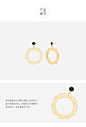 HEFANG Jewelry/何方珠宝 蕾丝镜框耳环 纯银女气质复古耳坠耳饰-tmall.com天猫@北坤人素材