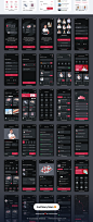 100屏在线医疗健康保健网上药店移动用户界面app设计模板模板