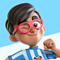 FTD - Super Accion : Editora FTD called us to create a character for the new collection of textbooks called Super Action. A smart boy full of energy that appears in three different ages.