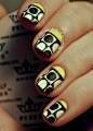 The Manicured Amateur: NOTD: Neon, Black and White Pueen Nail Stamping Plates Preview
