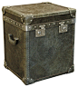 Oxford Modern Industrial Olive Leather Trunk End Table transitional-side-tables-and-end-tables