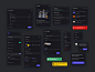 UI Components — Dark Theme by Julio Reguero on Dribbble