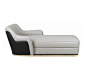 Tufted leather Chaise longue CHARLA | Chaise longue by LUXXU