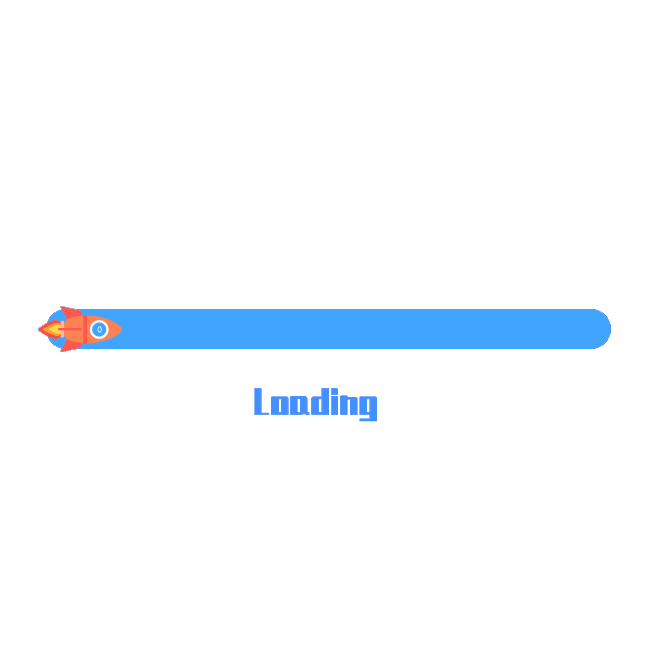 原创小火箭loading加载GIF