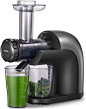 Amazon.com: 榨汁机,Aicook 高营养冷榨榨汁机,无过滤设计,氧化少,易于清洁,全蔬菜和水果果汁配方,多种模式,不同口味: Kitchen & Dining