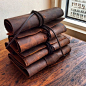 Warrington pencil case, handmade leather pen roll, leather wrap, pencil pouch…: 