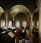 探访全球最壮观的14座图书馆-全球,最壮观,图书馆-北方网-旅游【马拉泰斯塔图书馆（The Biblioteca Malatestiana），意大利切塞纳】位于切塞纳的马拉泰斯塔图书馆毫无疑问是中世纪后期保存最完好的图书馆。该图书馆由当时的切塞纳领主马拉泰斯塔·诺维洛于1452年建造，设计师是名不见经传的建筑师马泰奥·努提。图书馆里仍收藏着马拉泰斯塔命人手抄的图书，每本书都保留在原位置不变，并用链子锁在桌上以防失窃。在这类图书馆里，读者只能直接去展示台看书，无法借阅。砖制拱门上涂着绿色的石灰，以防火灾。