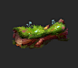 Game Art environment concept art Icon fantasy asset forest stump mushroom Nature