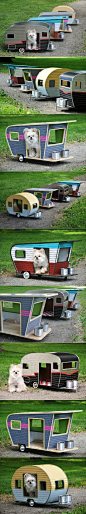 Cool Dog House Upgrade: Instantly-Endearing Pet Trailer Designs. Unique dog-sized trailers made from environmentally-friendly materials, including recyclable aluminum, plywood and plastic. Pet trailer can even have a lighted interior, wireless speakers, a