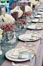 #purple and light blue #tablescapes...for a chic dinner!