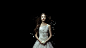 women dress closed eyes wedding dresses black background  / 1366x768 Wallpaper