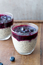 Vanilla Chia Pudding with Blueberry Compote