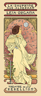 Leia in Mucha style