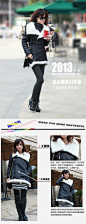 【会员购】2013新款韩版羊羔毛皮衣女冬装中长款修身长袖毛呢外套-淘宝网