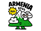 Armenia t-shirt armenia cartoon cute design doodle fly fun girl graphic design illustration japanese kawaii lettering men mountain sky sun t-shirt tshirt design typography