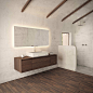 PLANAR - Wandmontierter waschtisch-unterschrank / lackiertes holz / holzfurnier / keramik by NOVEL BATHROOM FURNITURE | ArchiExpo : Entdecken Sie alle Informationen zu wandmontierter Waschtisch-Unterschrank / lackiertes Holz / Holzfurnier / Keramik PLANAR