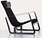 Modern Vitra Cité Armchair in Black Upholstery by Jean Prouvé For Sale