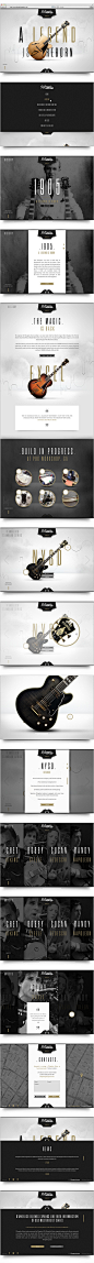 Web Design / D'Angelico Guitars by Stella Petkova, via Behance #网站#