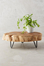 Footed Wood Slab Tray - anthropologie.com