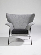 Augusto Bozzi; Enameled Metal Lounge Chair, c1950.