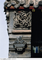 中国古代石雕建筑-屋檐的喜鹊和梅花砖雕