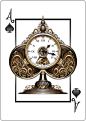 #Steampunk Ace of Spades: Mechanical Clock Tower - find our playing cards #goggledeck here: http://www.kickstarter.com/projects/consorte/steampunk-goggles-playing-cards-deck-uspcc-bicycle
