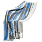 SCRIBBLE STRIPE THROW ZANY BLUE/ PLUM KITTEN 50X70 - Throws - by Maspar : Oversize Throw 50x70"