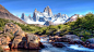 General 1920x1080 nature HDR landscape river Fitz Roy Argentina Chile