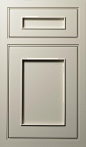 Austere Door done in Maple Dove White finish #Austere #Door #White #Contemporary #Kitchen #Custom #Cabinetry: 