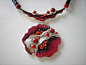 Jolanta Bromke necklace: silver and polymer clay:
