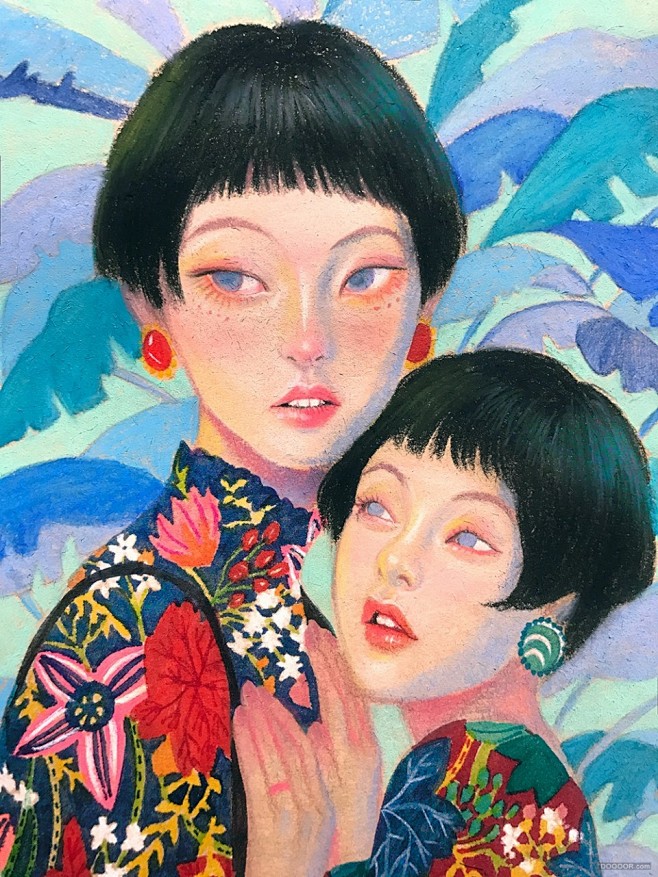 韩国Zipcy .梁世恩柔软美女插画作品...