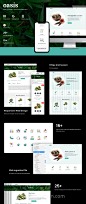 绿色产品电商网站设计Sketch模板 Marijuana eCommerce Template :  