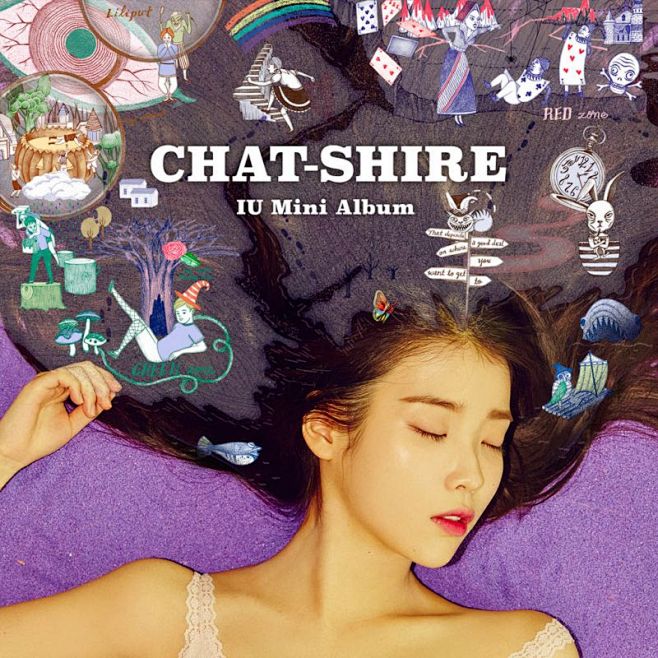 IU新专辑《CHAT-SHIRE》封面照