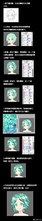 #宝石之国#     磷叶石头发懒人画法   参考用 ​​​​