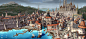 Medieval port city level design, 달 봉이 : Skyview Level Design Study