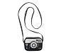 相机造型的相机包，LeSportsac 出品，尺寸约 14 × 10 × 5cm，背带可以调节长短。