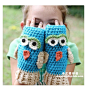 Owl Fingerless Gloves 