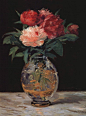 Edouard Manet (1832-1883): Bouquet of Peonies (not dated) via ... ... #采集大赛#