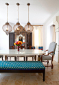 Southampton Moroccan - eclectic - dining room - houston - Laura U, Inc.