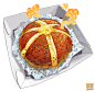 #食べ物 ガーリックブレッド - Korean Garlic Bread - Cocomeen的插画