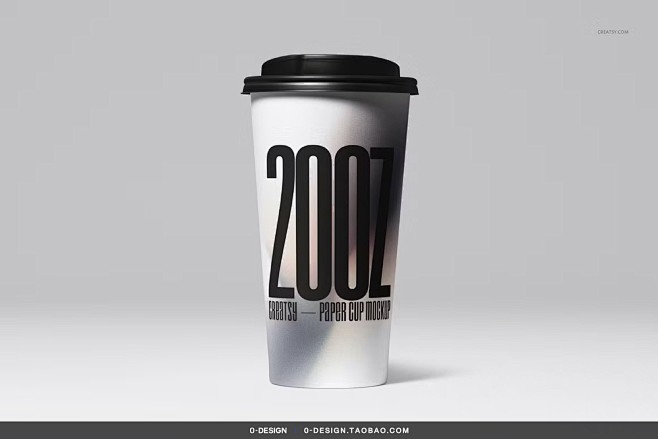 多规格一次性咖啡奶茶冷热饮杯纸杯包装设计...