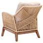 Luca Sand Woven Rope Club Chair Back
