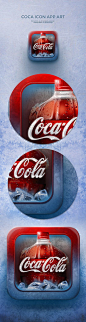 Coca Icon app art by Leandro Jorge, via Behance - I don't know why, but I really love this. Maybe it's my thing for coke...: 