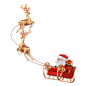 国外可爱卡通3D立体圣诞节老人树礼物元素插画免抠psd设计素材-淘宝网