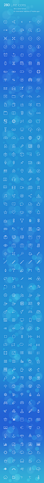 280 Line Icons on Behance