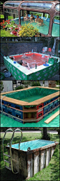 These are interesting, creative, and economical way to make your own swimming pool! You can choose from a wide variety of temporary swimming pools. Depending on your level of construction skills, you can easily build one, and save yourself from the cost o