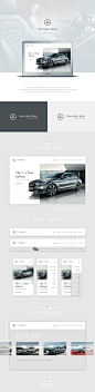 Mercedes-Benz Website Concept : A modern, ultra minimal look for one of the world's most iconic car brand.I have created this concept to explore an alternative visual language for the brand - to present these exceptionally well made vehicles on an elegant