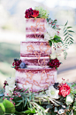 Red velvet wedding cake | Molly Lichten Photography