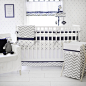 Gray and Navy Out of the Blue Crib Bedding Set-Crib Bedding Set-My Baby Sam-Jack and Jill Boutique