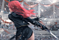 General 4000x2680 WLOP Ghost Blade Ghost + Blade women redhead digital art sword